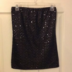 CAbi Black sequin tube top